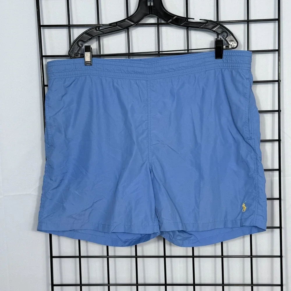Vintage Polo by Ralph Lauren Swim Trunks Mens XL Blue Lined Coastal Preppy Beach